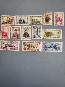 Stamps Mongolia Scott #62-74 h