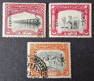 Pakistan BahawalpurO1-3 SG O14-16 Used VF 1945 SCV $65.00