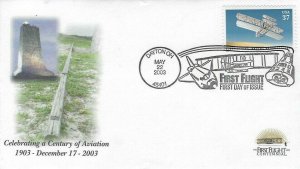 3783 37c FIRST WRIGHT BROS FLIGHT - FFCF FDC