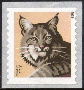 SC#4672a 1¢ Bobcat Coil Single (2015) SA