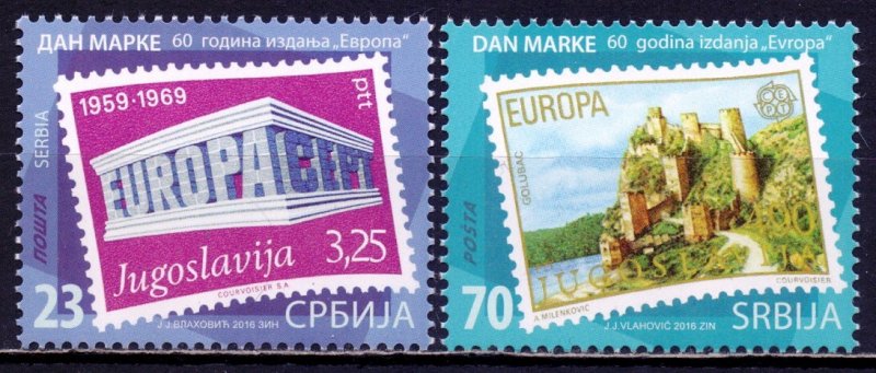 Serbia. 2016. Stamps on stamps, Europe. MNH.