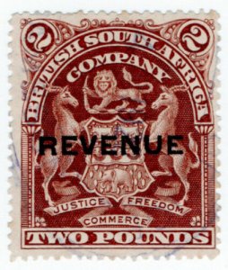 (I.B-BOB) Rhodesia/BSAC Revenue : Duty Stamp £2 