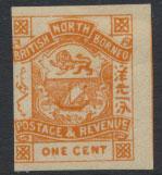 North Borneo  SG 37 Orange  Imperf    please see scans & details