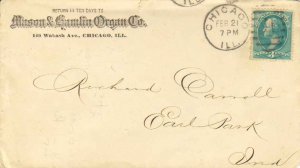 United States Illinois Chicago c1880 Wesson duplex  3c Washington Banknote  C...