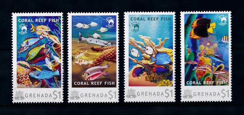 [78237] Grenada 2009 Marine Life Coral Reef Fish  MNH