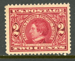 USA 1909 Alaska Yukon 2¢ Carmine Perf 12 Scott 370 MNH A404