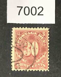 MOMEN: US STAMPS # J36 USED $250 LOT #A 7002