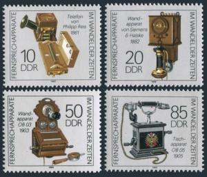 Germany-GDR 2725-2728,MNH.Michel 3226-3229. Telephones,1989. 