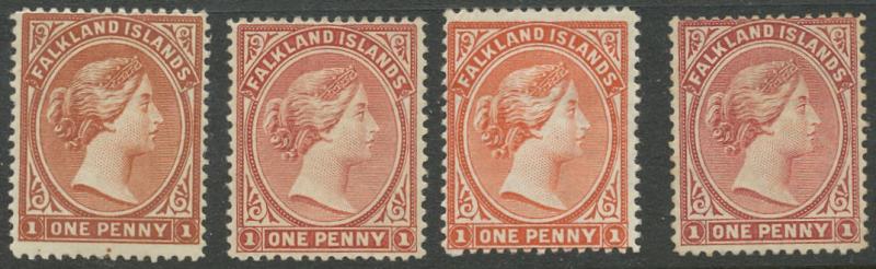 Falkland Islands Queen Victoria A1 stamps.