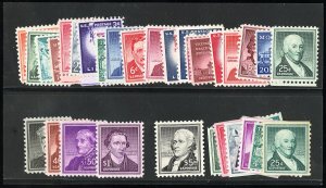 US Stamps # 1030-53+1054-9A MNH VF Set With Coils