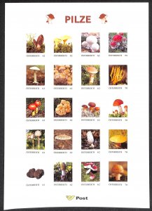 Austria 2010, Sheet personal stamps Pilze 20v, MNH