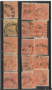 1920 Australia used lot of fifteen (15) Scott #27