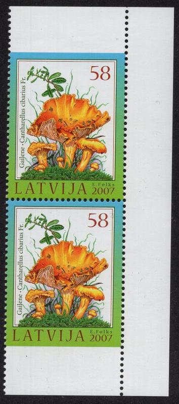 Latvia   #685  2007   MNH   mushroom   pair