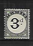 TRINIDAD & TOBAGO, J3, MINT HINGED, SURCHARGE POSTAGE