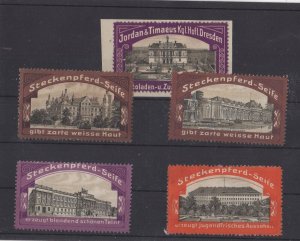 German Steckenpferd & Various Advertisers Stamps - Various Palaces & Landmarks