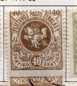 Lithuania 1919-22 Early Issue Fine Mint Hinged 40sk. 174377