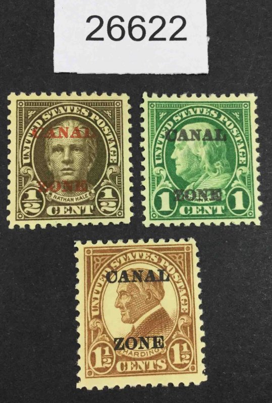 US STAMPS #70-72 CANAL ZONE MINT OG NH  LOT #26622