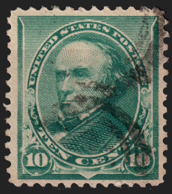 United States #226  Used - 10c grn Daniel Webster (1890)
