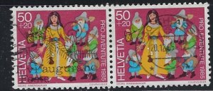 Switzerland B519 Used Pair 1985 issue (an4326)