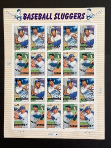 2006 sheet of stamps Baseball Sluggers Sc #4080-3