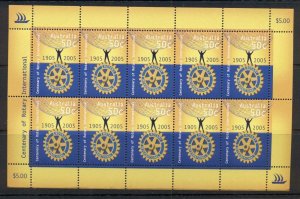 Australia 2005 Rotary sheetlet MUH