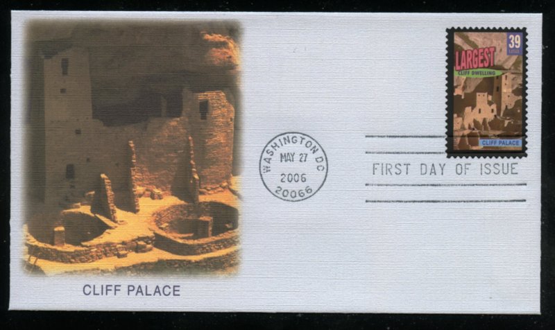 US 4039 Wonders of America - Cliff Palace UA Fleetwood cachet FDC