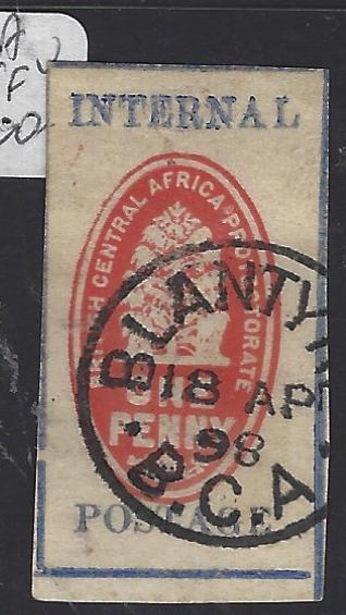 BRITISH CENTRAL AFRICA  (P2909B)  1D  CHEQUE STAMP  SG 56A   SON CDS   VFU