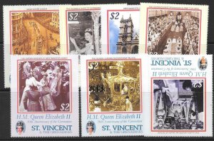 ST.VINCENT SG5213/9 2003 CORONATION MNH