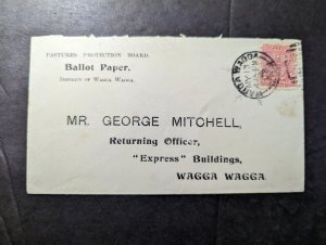 1913 Australia New South Wales Postage Cover Wagga Wagga NSW Local Use