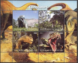 Burundi 2011 Dinosaurs II Sheet MNH Private