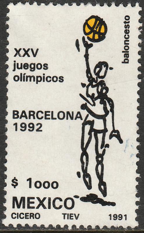 MEXICO 1686 Olympic Basketball - Barcelona Games Used (1281)