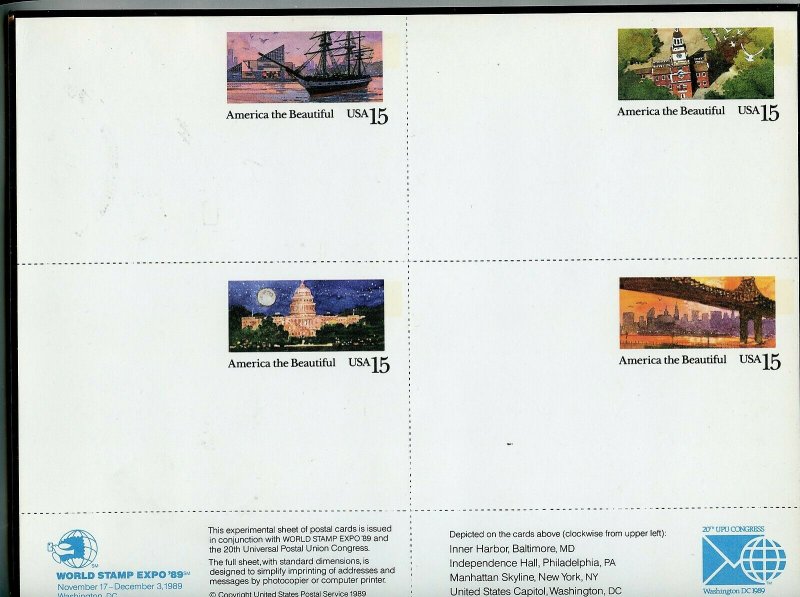 UNITED STATES UPU 20TH CONGRESS COLLECTOR FOLDER W/ ALL THE STAMPS AS SHOWN 