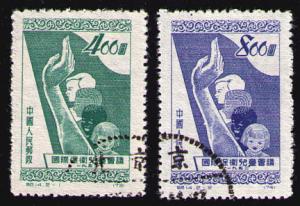 China PRC #136-137 VF CTO Reprinted Set of 2