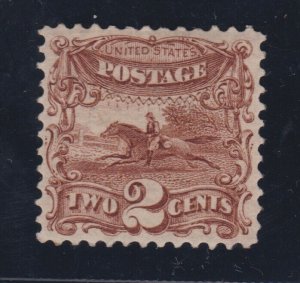 US 113b 2c Post Rider Variety w/PF Cert VF-XF Dist OG H SCV $14,000  20 KNOWN