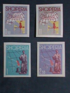 ​ALBANIA- 1962 SC#630-1 TOURIST PROPAGANDA-IMPERF: MNH SET-VERY FINE-VERY RARE