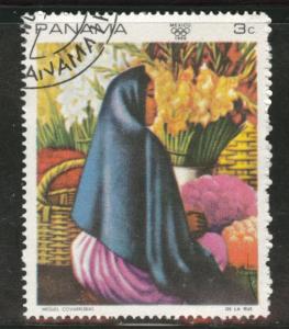 Panama  Scott 495B CTO Art stamp Canceled on Various corners