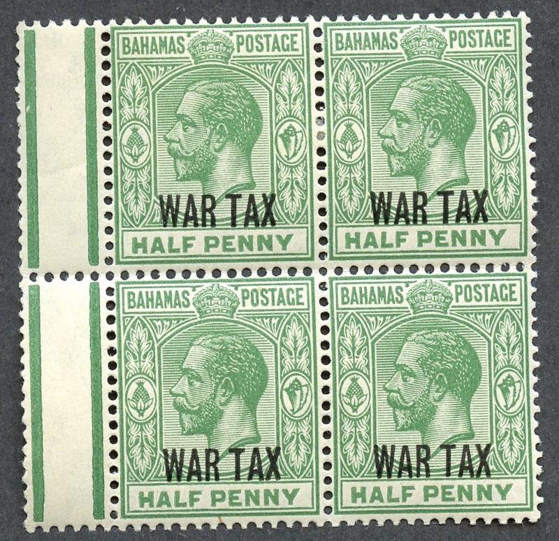 Bahamas - Scott # MR6, World War I - War Tax stamp,  2019 SCV $9.00