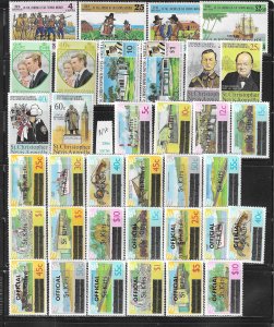 ST. KITTS NEVIS SELECTION 1953 TO 1974 +ST KITTS FIRST SETS (NH) -MINT HINGED