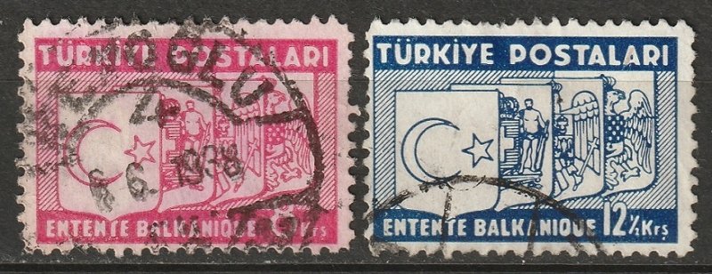 Turkey 1937 Sc 785-6 set used