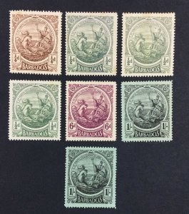 MOMEN: BARBADOS SG # 1916-19 MINT OG H £61 LOT #6756