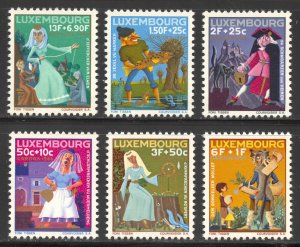 Luxembourg Scott B252-B257 MNHOG - 1966 Fairy Tales of Luxembourg - SCV $2.20
