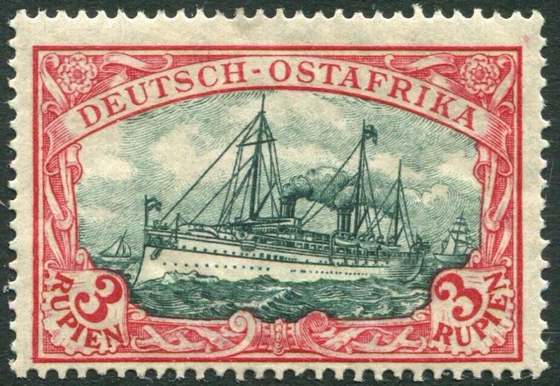 GERMAN EAST AFRICA-1905-20 3r Blue-Black & Red Sg 44 UNMOUNTED MINT V35077