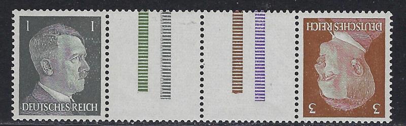 Germany Scott # 506, 507, 2 labels, mint nh, tete beche, Mi # KZ37