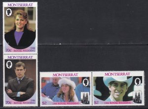 Montserrat # 615-616, Prince Andrew Royal Wedding, NH, 1/2 Cat.