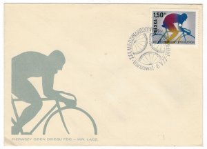 Poland 1977 FDC Stamps Scott 2214 Sport Cycling International Peace Race