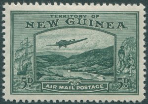 New Guinea 1939 5d deep green SG218 unused