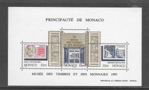 MONACO #1953 STAMP & COIN MUSEUM S/S MNH