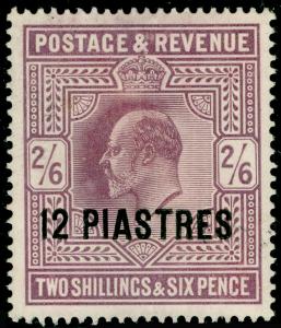 BRITISH LEVANT SG11a, 12pi on 2s 6d Pale Dull Purple, M MINT. Cat £75. CHALKY.