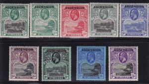 Ascension Scott 1-9 Set VF OG lightly hinged nice color cv $ 485 ! see pic !