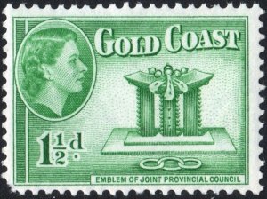 Gold Coast SC#150 1½d Emblem of Joint Provincial Council (1953) MNH